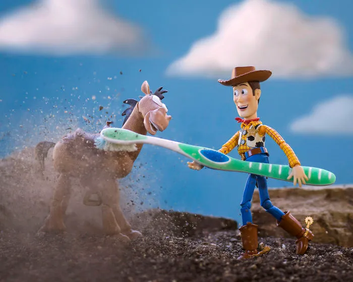 Horse Grooming - The Process By Which The Dirt On Bullseye Is Transferred To Woody.