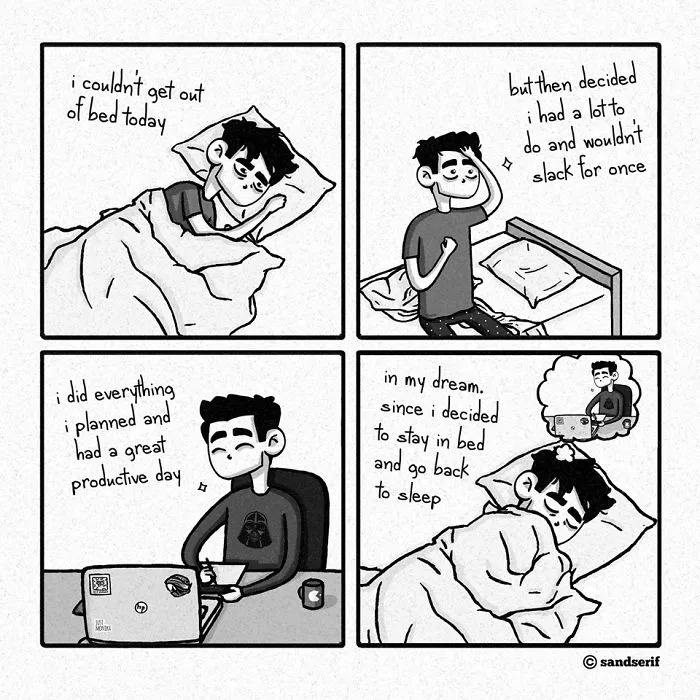 45 Dark And Amusing Comics That I Made About My Life To Express Myself