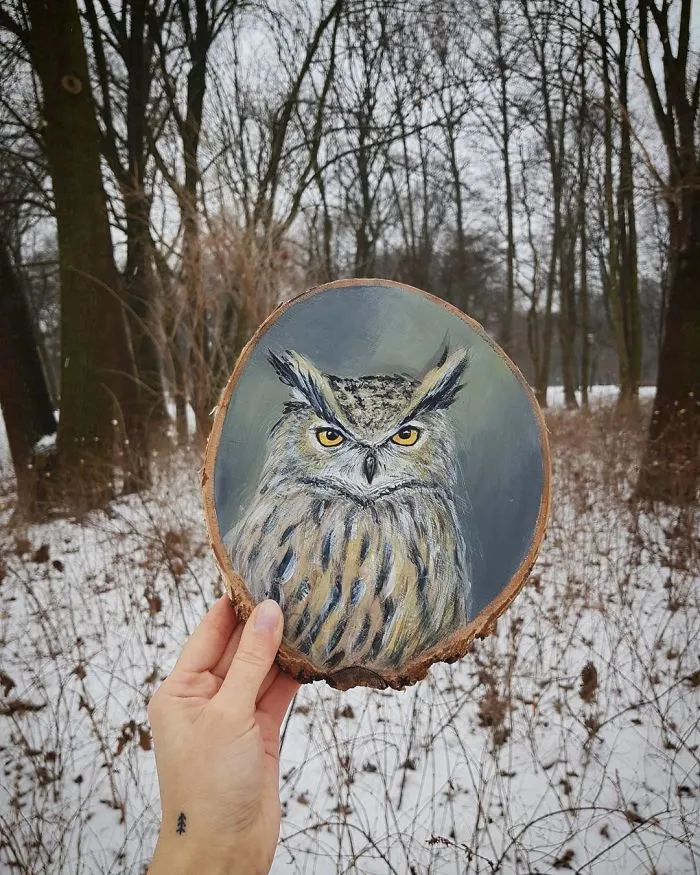 I Paint Magical Starry Scenes On Scavenged Wood (30 Pics)