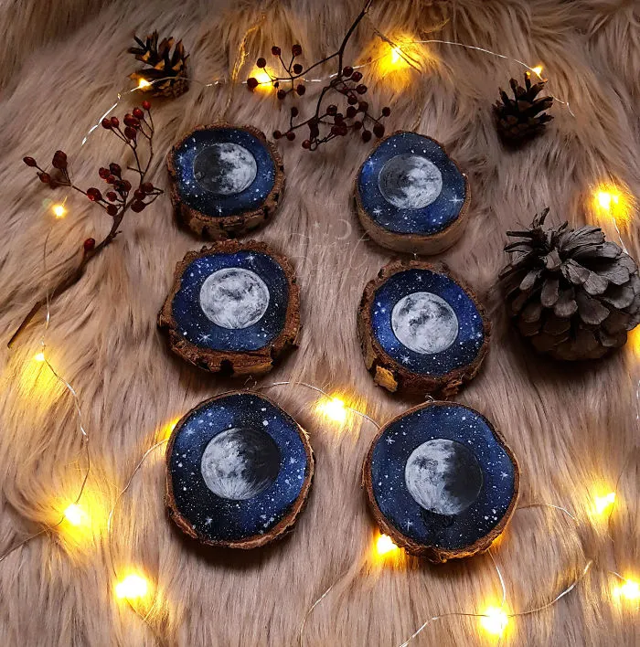 I Paint Magical Starry Scenes On Scavenged Wood (30 Pics)