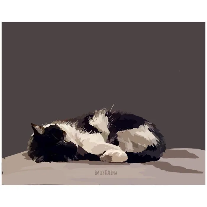 I Create Artwork Of My Cat Because She's Literally The Cutest Thing