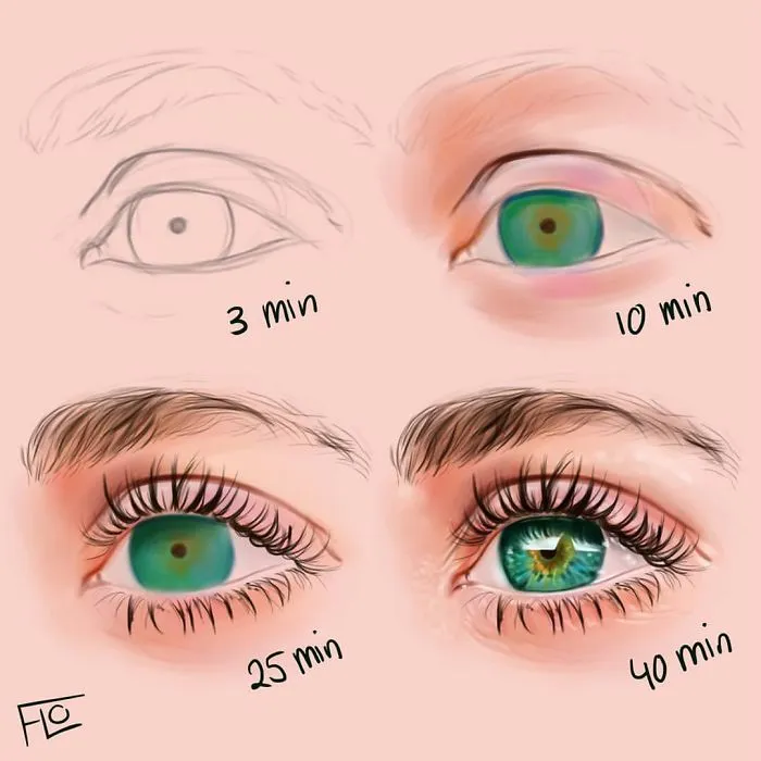 Artist Shows How Much Time She Actually Needs To Perfect One Drawing