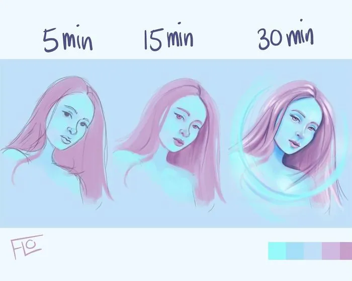 Artist Shows How Much Time She Actually Needs To Perfect One Drawing