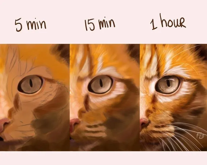 Artist Shows How Much Time She Actually Needs To Perfect One Drawing