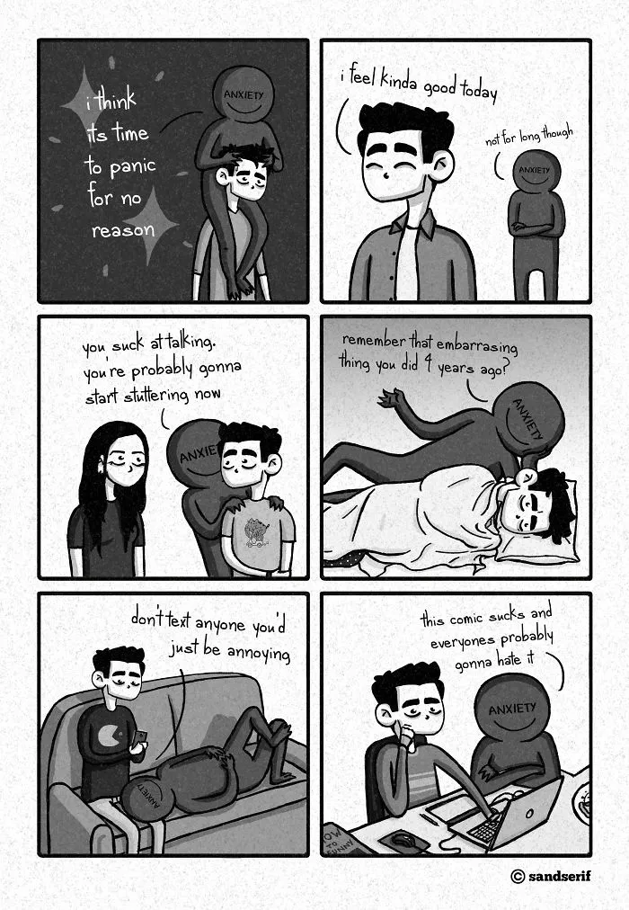 45 Dark And Amusing Comics That I Made About My Life To Express Myself