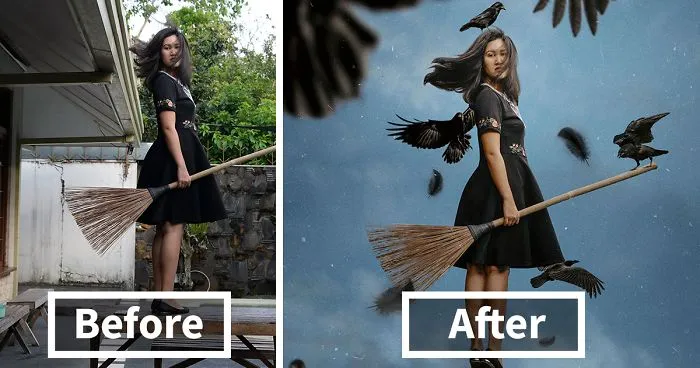 20 Before & After Pics Of Magic Scenes That I Took In My Backyard