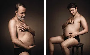 20 Divertidas fotos de maternidad con barrigas cerveceras