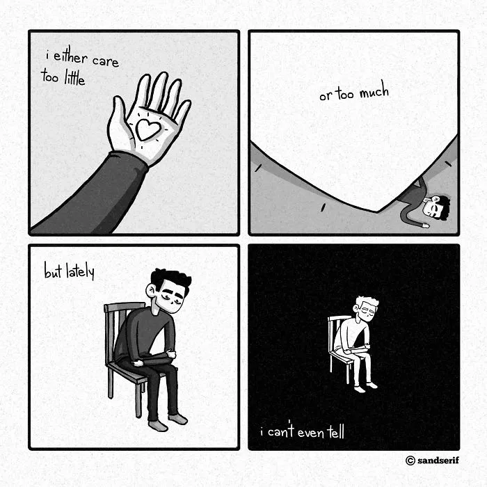 45 Dark And Amusing Comics That I Made About My Life To Express Myself