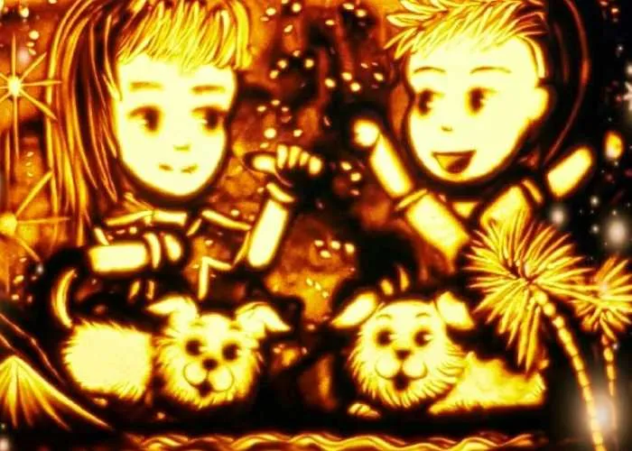Sand Art Inspired By Love Stories