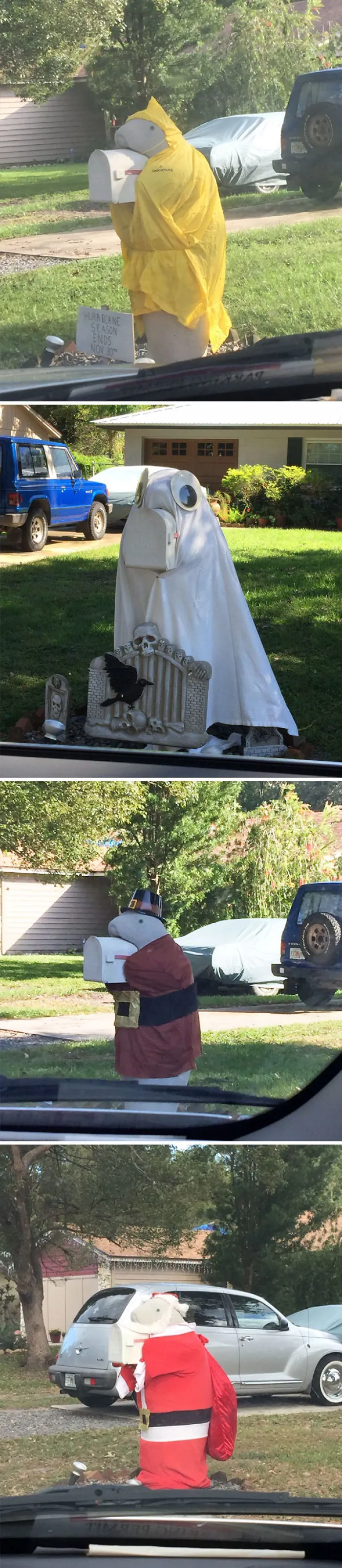 My Neighbor Has This Manatee Mailbox He Dresses Up Throughout The Year And I’m Kind Of Obsessed With It