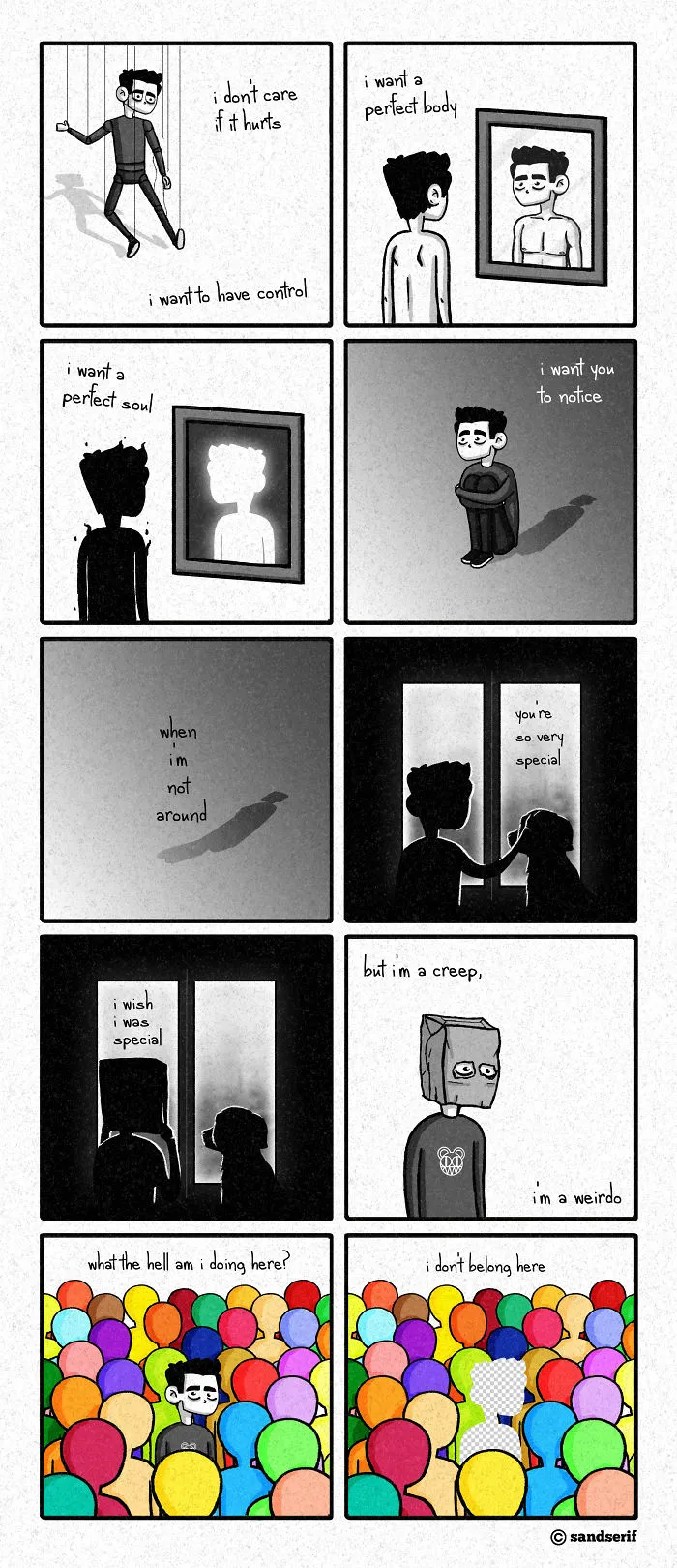 45 Dark And Amusing Comics That I Made About My Life To Express Myself