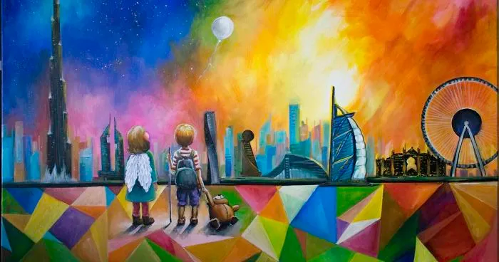 I Made This Dubai Abstract Painting To Combat My Anxiety