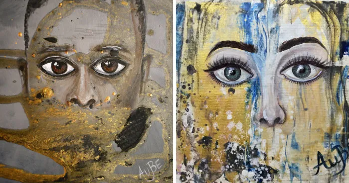 I've Created Abstract Portraits Of People Who Have Eyes Conversation
