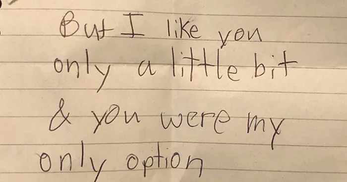 My 10-Year-Old Son Received This Refreshingly Honest “Love Note” From A Girl At School