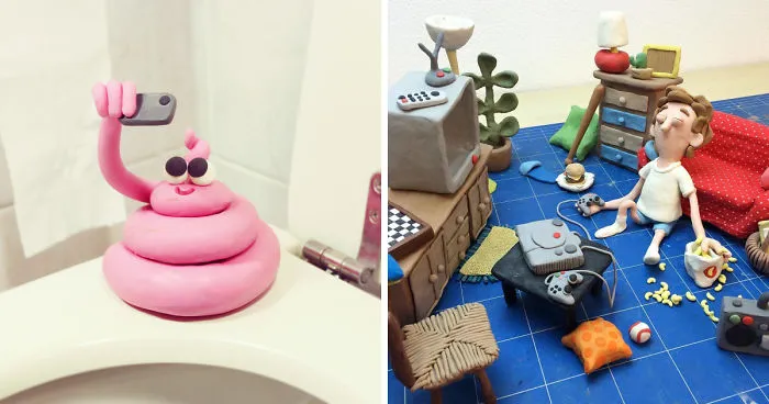 Personal Selection Of Plasticine Artworks I Realized During Last Two Years