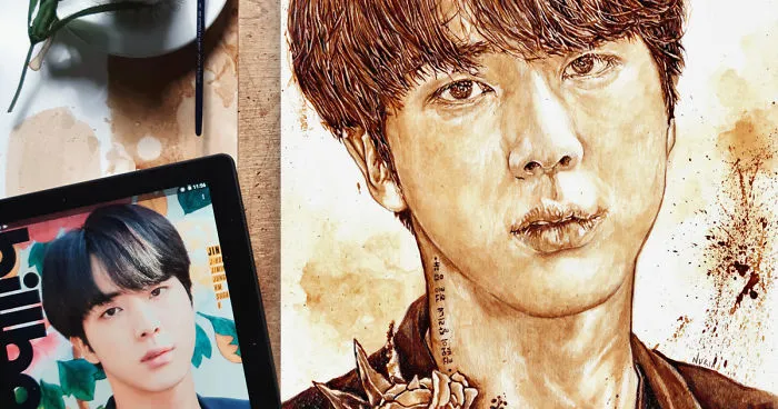 I'm Back At Drawing With Coffee Illustrations Of Bts