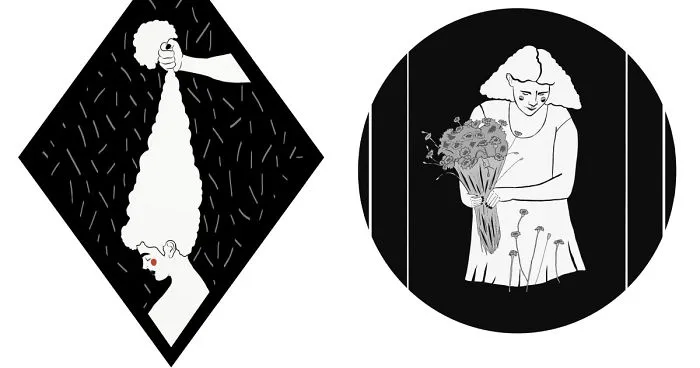 I'm Exploring Emotion And Femininity Through My Black And White Illustration Series