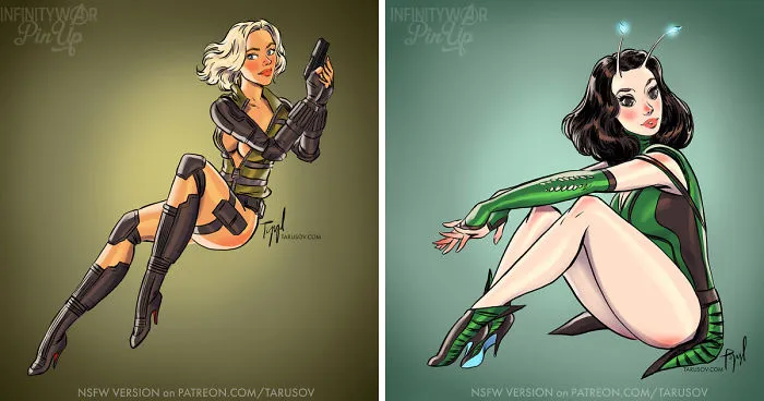 I Reimagined Infinity War Female Characters As Pin-Ups