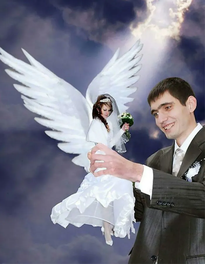 She's His Angel And He Knows It