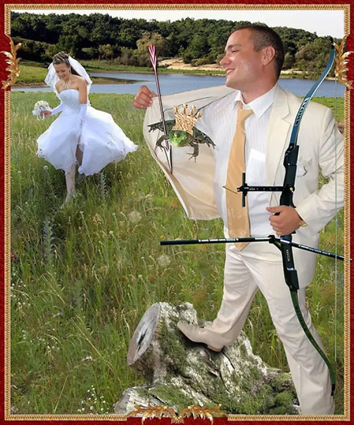 At A First Glance It Even Looks Like There's Something Wrong With A Groom's Leg