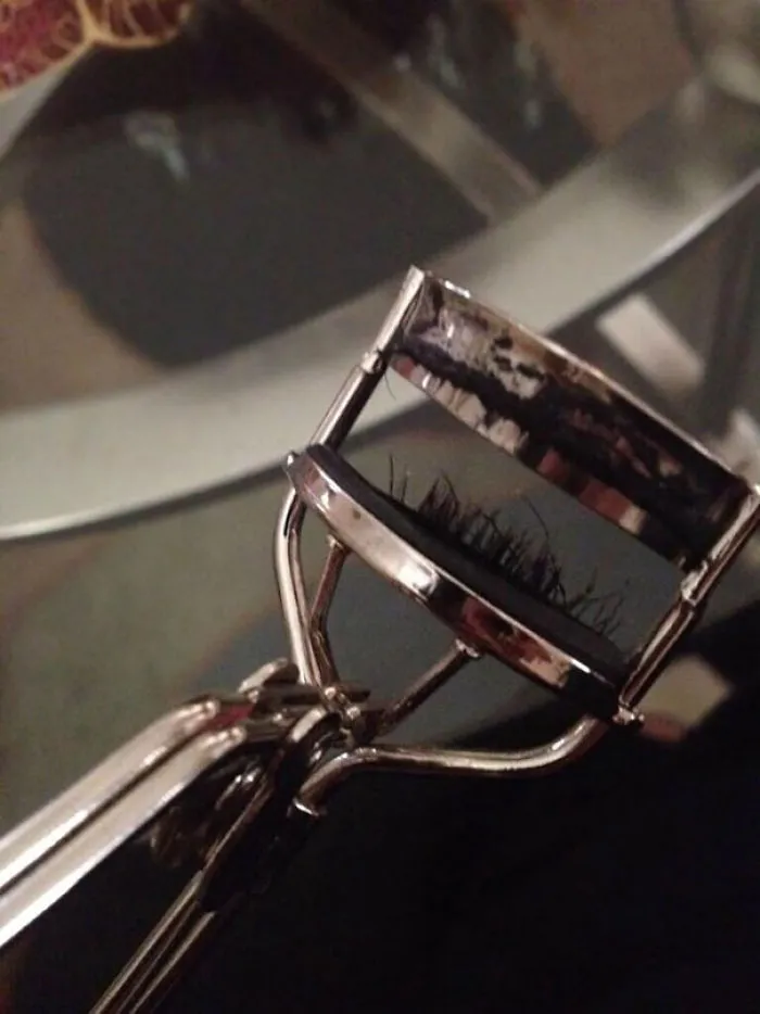 My Friend Was Curling Her Eyelashes While Walking And Tripped. This Happened: