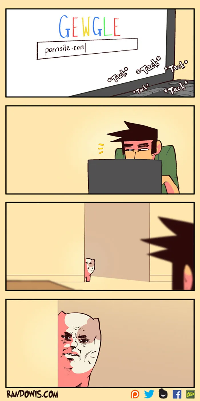 30 Socially Awkward Situations And Funny Random Thoughts That Gained This Artist 100,000 Followers