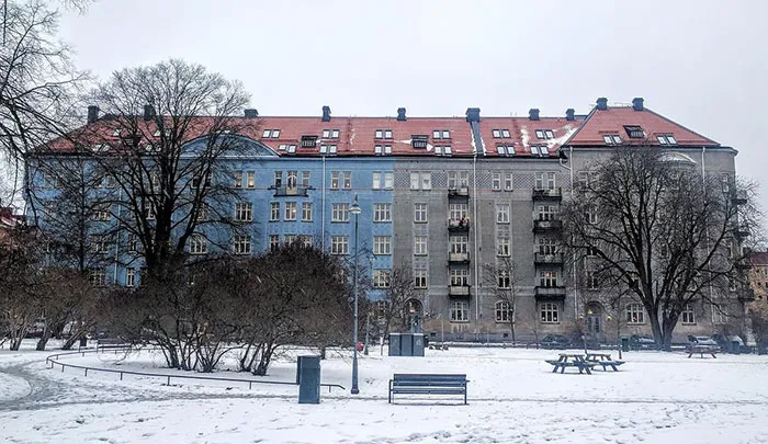 Edificio en Uppsala en plena limpieza