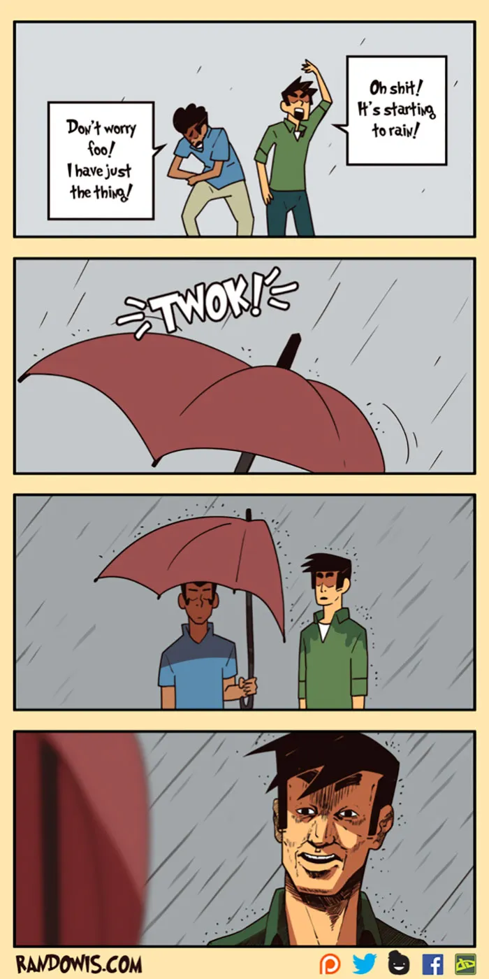 30 Socially Awkward Situations And Funny Random Thoughts That Gained This Artist 100,000 Followers