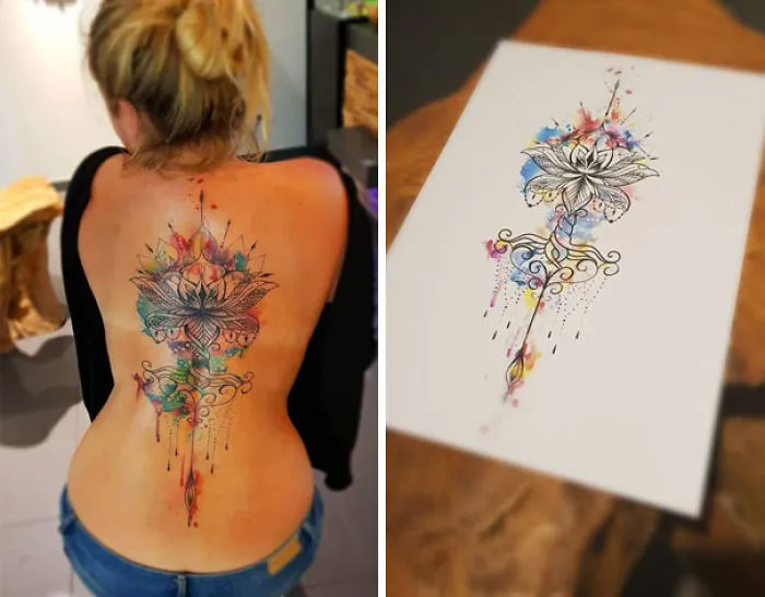Ink Meets Watercolor Magic