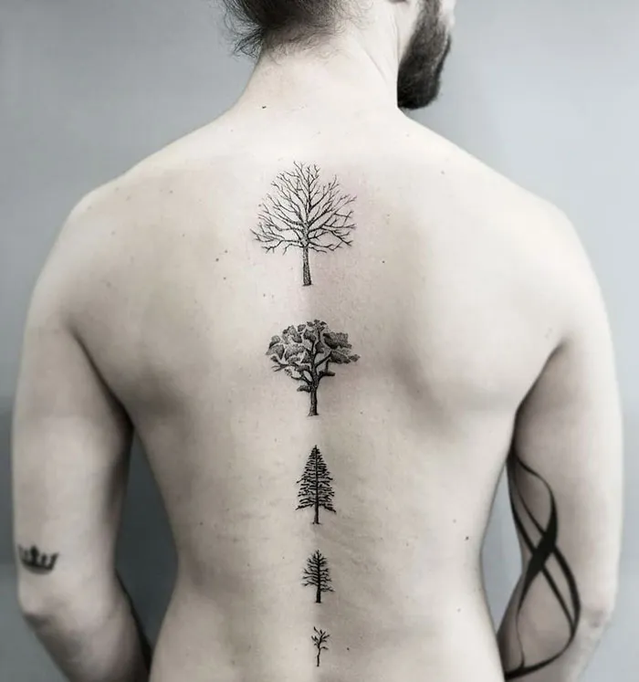 20+ Ideas increíbles para tatuarse la columna que querrás hacerte