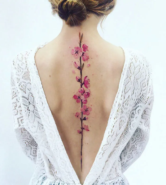 Delicate Inked Bloom