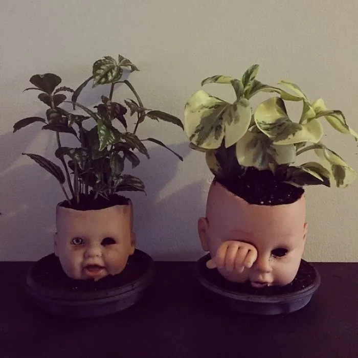 145 People Who Turned Old Dolls Into Planters And Scared The Hell Out Of Their Neighbors