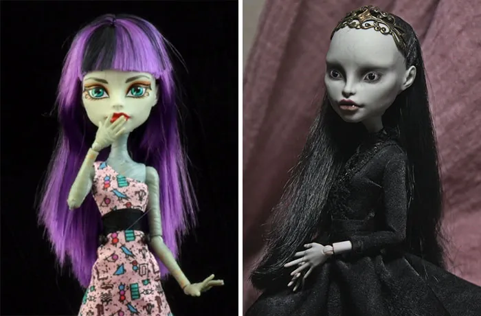 Esta artista ucrania les quita el maquillaje a las muñecas para repintarlas, y el resultado es muy auténtico