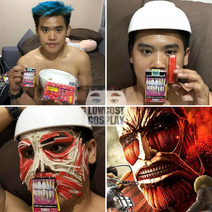 Vuelve el chico del cosplay barato con sus disfraces de bajo coste, y los resultados son divertidísimos y acertados (20+ imágenes)