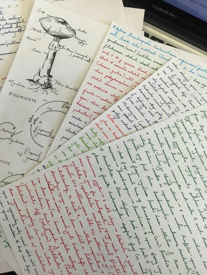 Los preciosos apuntes de biología de mi amiga
