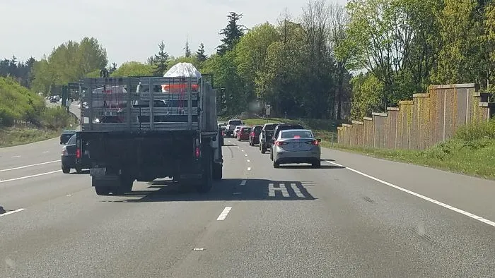 This Trucks Shadow Says "Hi"