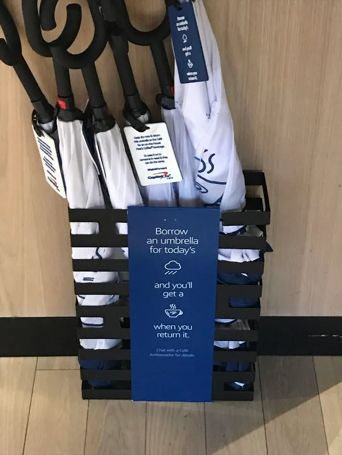 This Coffee Shop Lets You Borrow An Umbrella And Then Return It For A Free Coffee