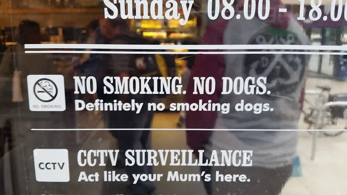 No Smoking Sign At A Nearby Coffee Shop