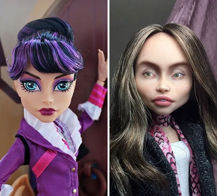 Ukrainian Artist Removes Makeup From Dolls To Repaint Them, And Result Is Almost Too Real