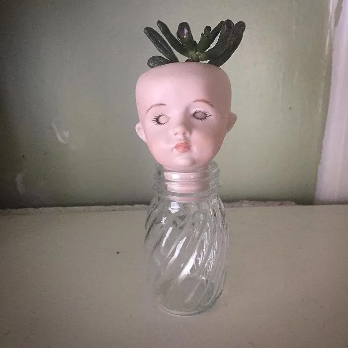 145 People Who Turned Old Dolls Into Planters And Scared The Hell Out Of Their Neighbors