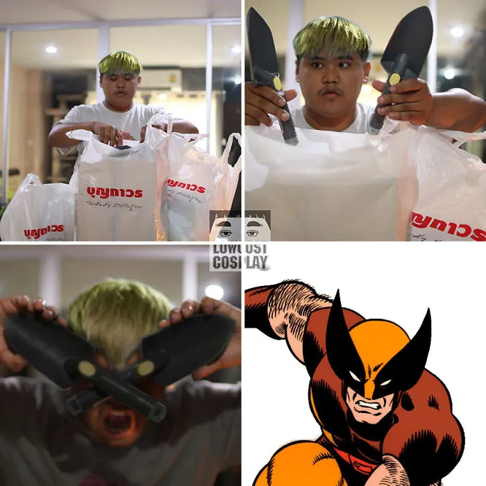Vuelve el chico del cosplay barato con sus disfraces de bajo coste, y los resultados son divertidísimos y acertados (20+ imágenes)