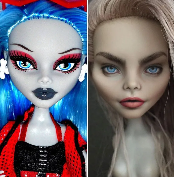 Ukrainian Artist Removes Makeup From Dolls To Repaint Them, And Result Is Almost Too Real