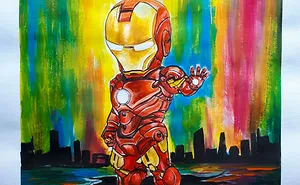 My Acrylic Painting Of Mini Iron Man
