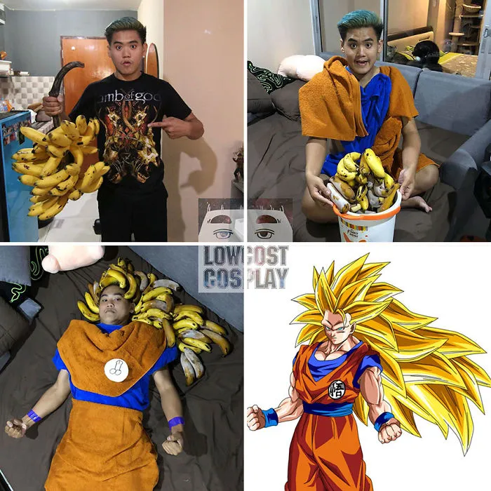 Vuelve el chico del cosplay barato con sus disfraces de bajo coste, y los resultados son divertidísimos y acertados (20+ imágenes)