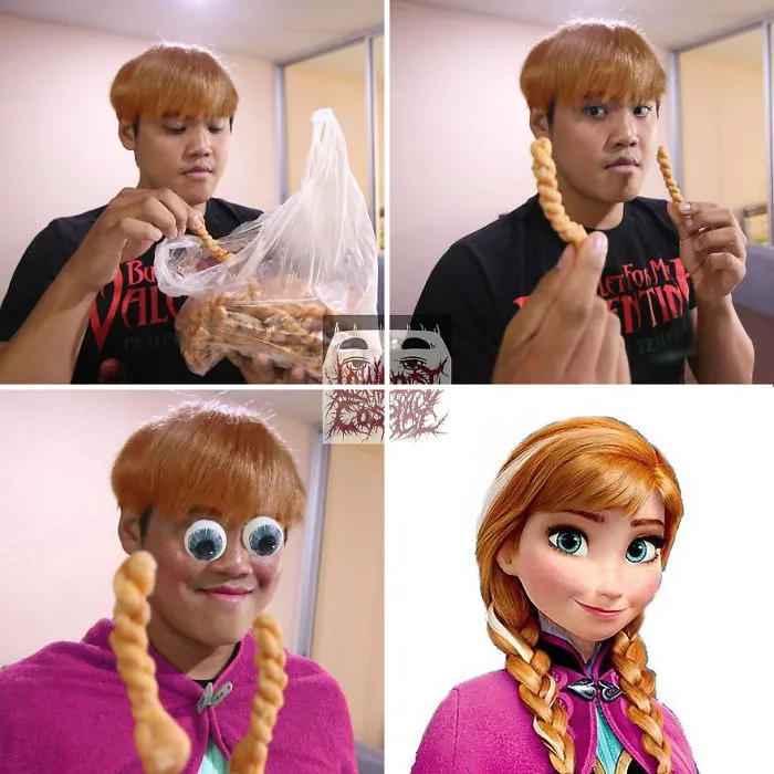 Vuelve el chico del cosplay barato con sus disfraces de bajo coste, y los resultados son divertidísimos y acertados (20+ imágenes)