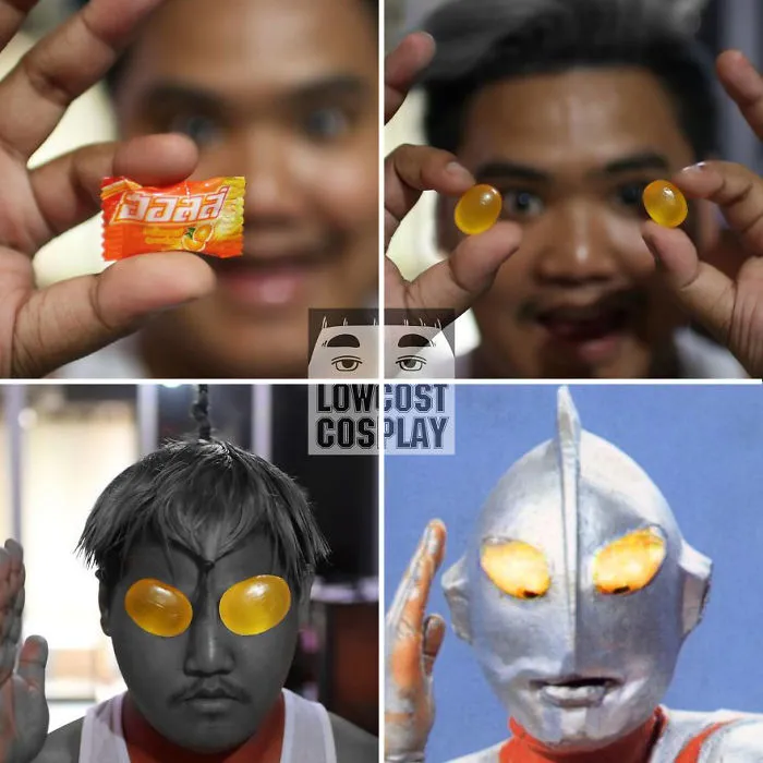 Vuelve el chico del cosplay barato con sus disfraces de bajo coste, y los resultados son divertidísimos y acertados (20+ imágenes)