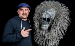 My Recent Work, Stainless Steel Lion