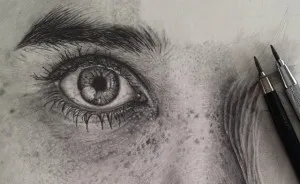 Artist Makes Hyper Realistic Drawings To The Point Where We See The Pores Of The Skin