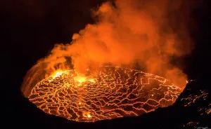 I Spent The Night At The Top Of An Active Volcano In DR Congo, Capturing The Boiling Lava Lake