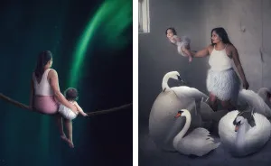 10 Surreal Scenes Of Mother And Daughter Created Without Leaving The House